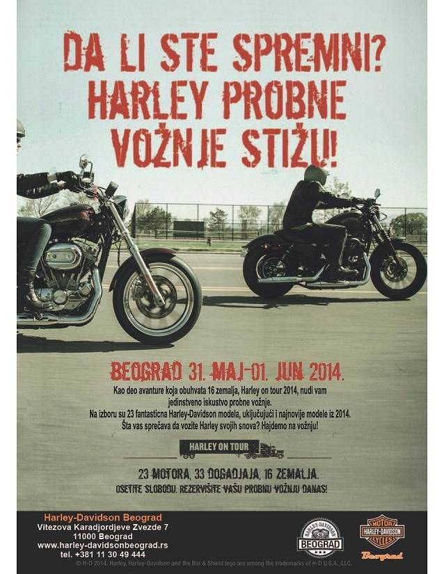 VIDEO –  Karavan “Harley On Tour” dolazi u Beograd (www.harley-davidsonbeograd.rs)