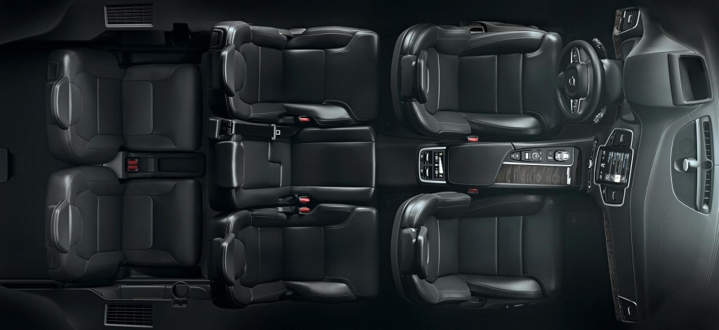The all-new Volvo XC90 - seven-seat interior overview, top view