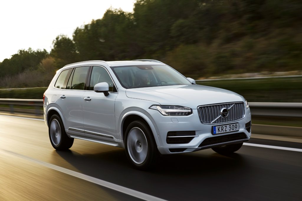 The new Volvo XC90 with the T8 engine driven in Tarragona, Spain.