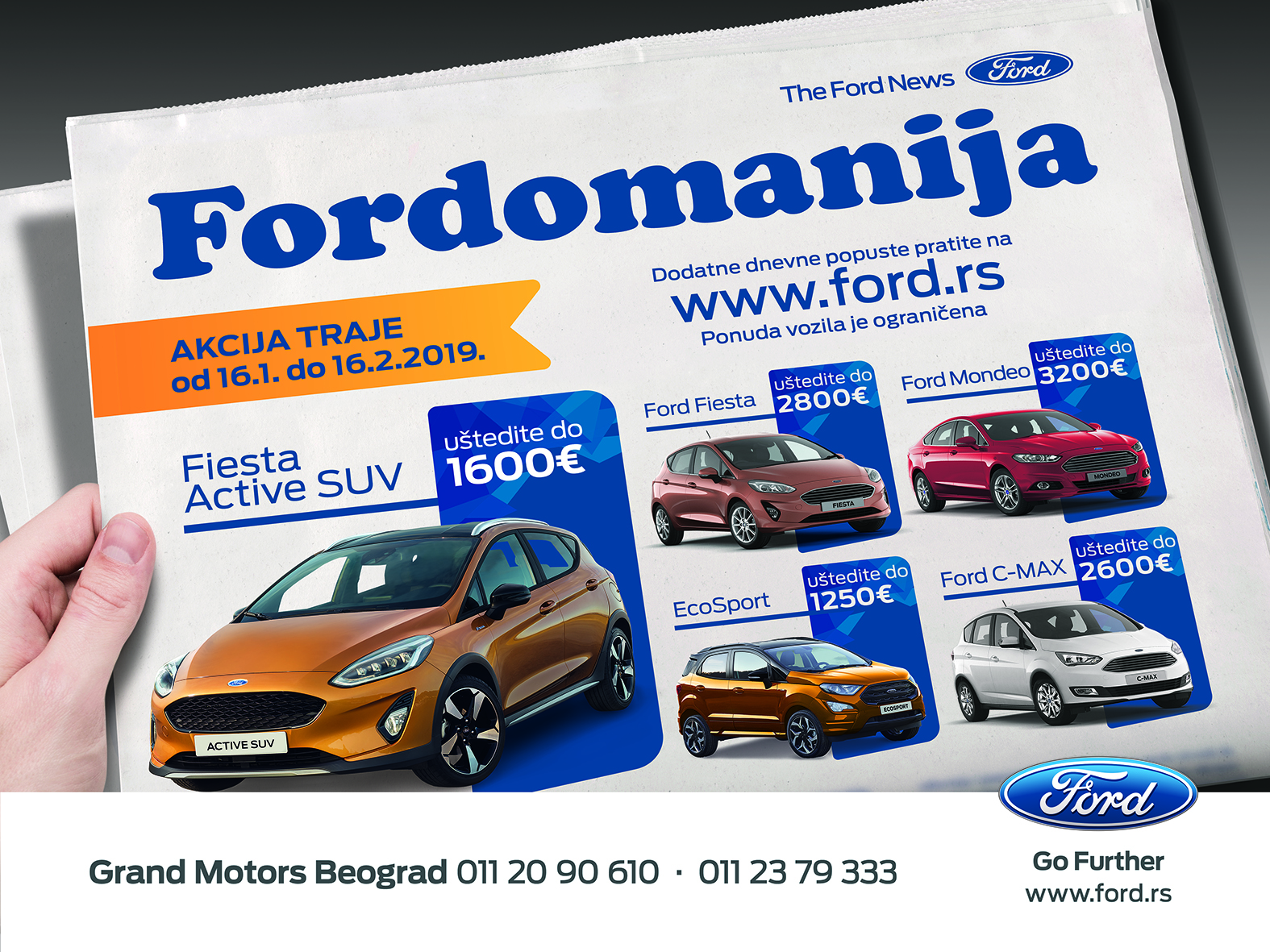 Fordovi modeli tokom tradicionalne Fordomanije, mesec dana po izuzetnim cenama. Neki od automobila s popustom i do 3.000 evra!